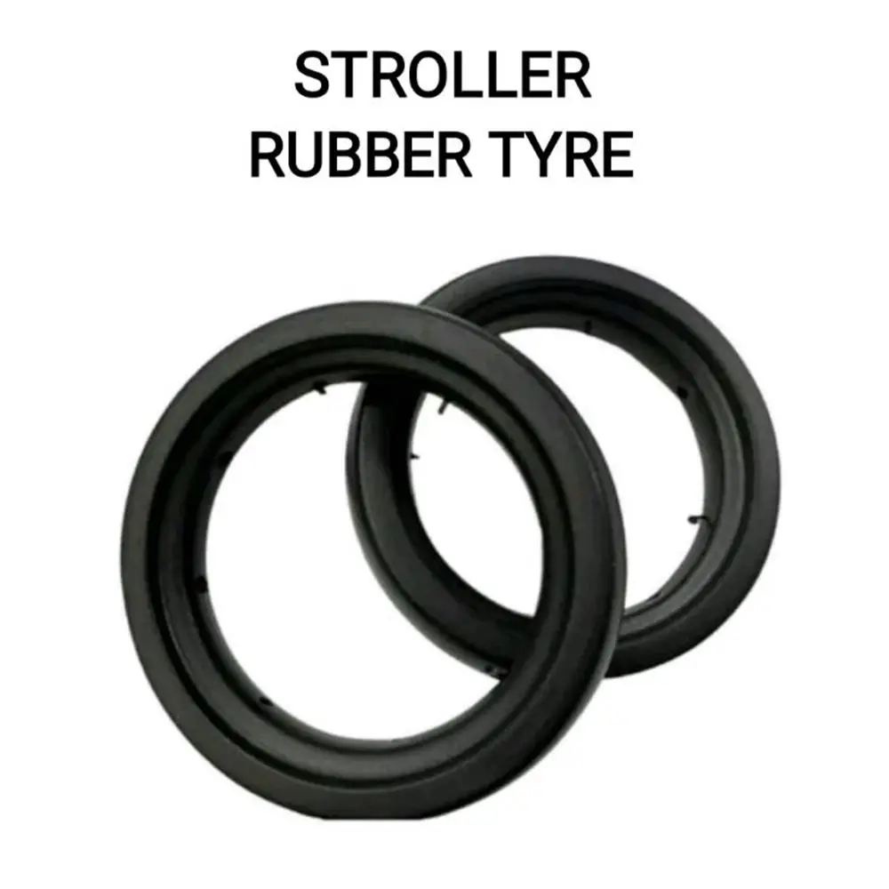 

Rubber Baby Stroller Wheel Tyre Stroller Replacement Silent Bearings Kids Pushchair Wheel Tyre for Babyzenes Yoyo Yoya YuYu