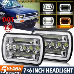 CO LIGHT  5x7 /7x 6 inches Car Led Headlight Automotive Square Headlamp Assembly Waterproof 400W 80000LM For Car Truck Motobike