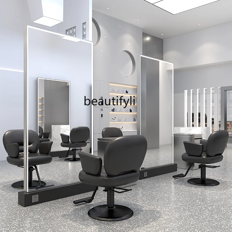 Barber Shop   Hair Salon Double-Sided Mirror Hair Cutting Floor  Wall Single-Sided  for Hair Salon