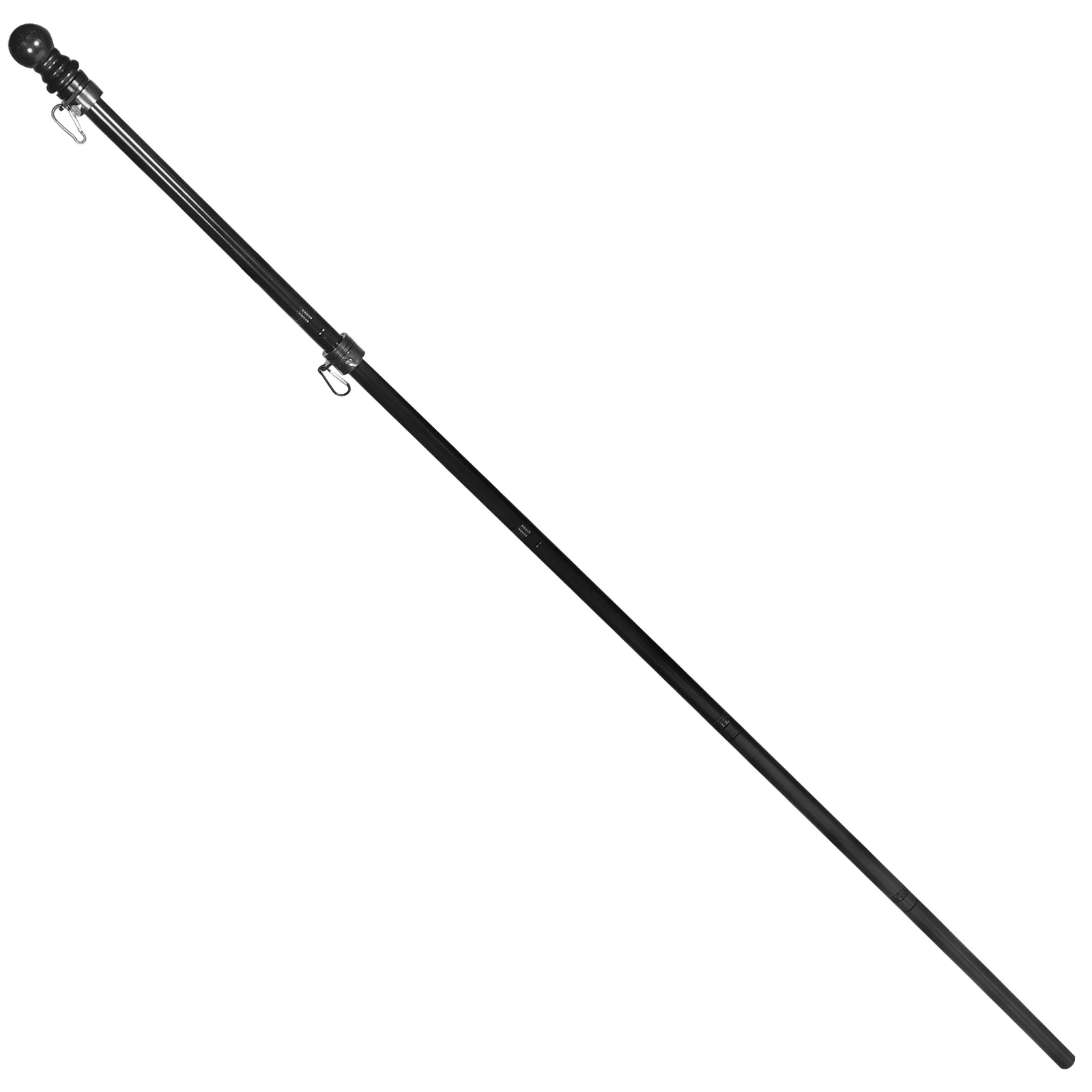 

Stainless Steel Flagpole Durable Outdoor Black Windproof Weather Resistant Flag Stand Holder Pole Garden Holiday Season Yard