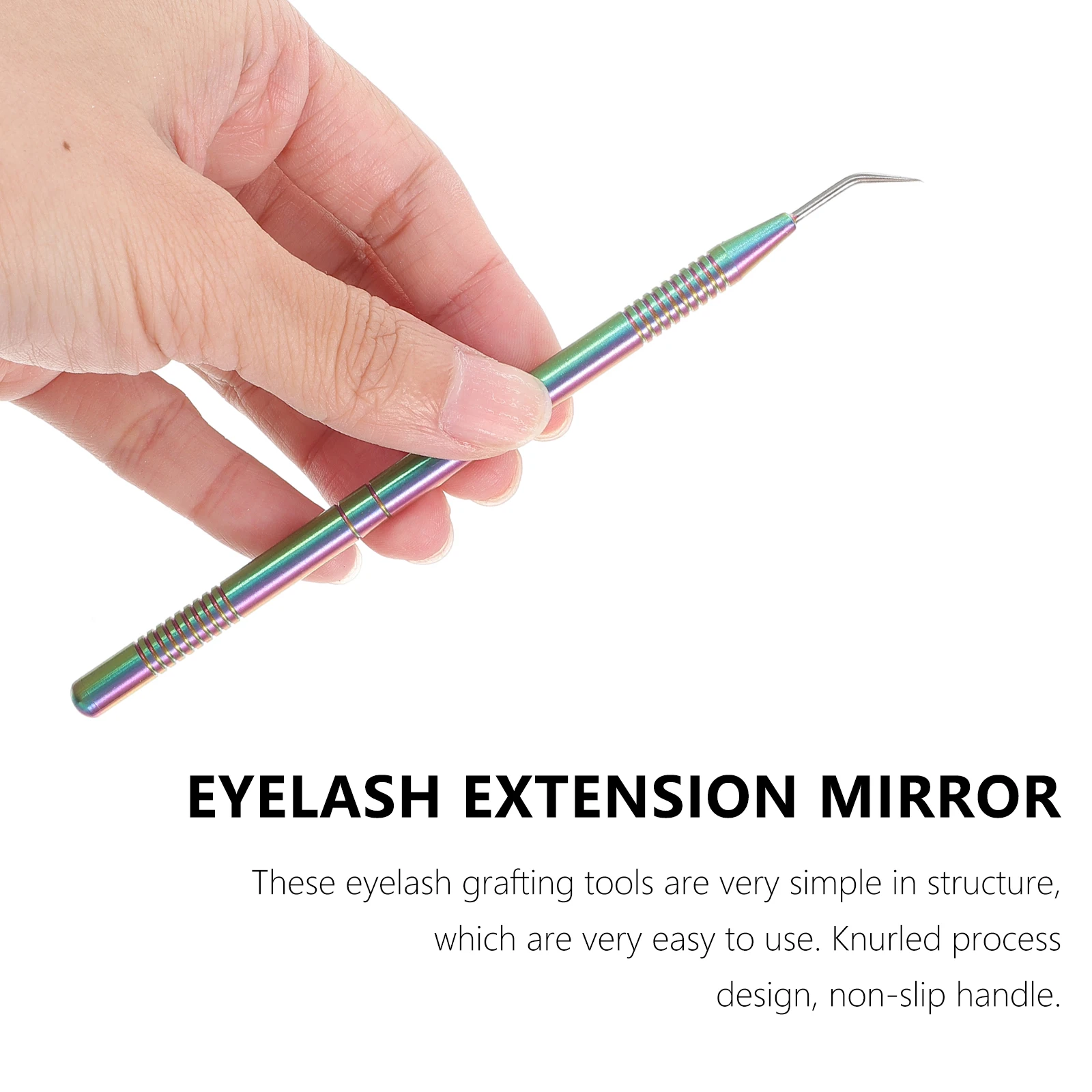 

Eyelash Inspection Mirror Stainless Steel Colorful Eyelash Extension Accessory Beauty Tool Lash Grafting Professional Personal