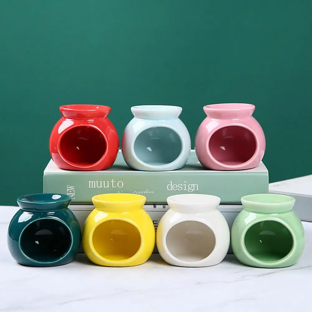 Reusable Wax Melter Ceramic Wax Warmer Ceramic Essential Oil Burner Tealight Candle Holder Aromatherapy Wax Melt for Bedroom