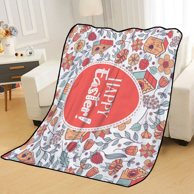 Personalized Blanket Custom Easter Egg Blankets for Beds Soft DIY Your Picture Decoration Bedroom Throw Travel Blanket 3.1