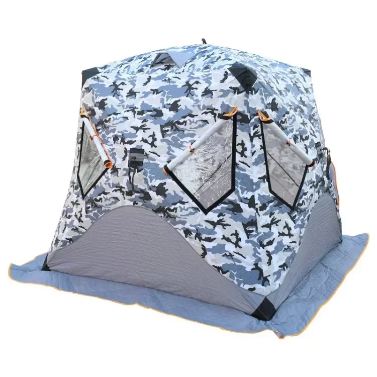 Hot Sale High Insulated Winter Outdoor Camping Carp Cube Big Portable Sauna Tents Oem Warm Large Ice Fishing Tent Dome