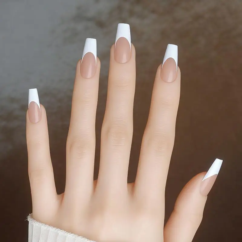 Fake Nail 30pcs French Ballet Fashion Press On Quick Extension Wearable False Nails Natural Full Cover Tips Manicure Art Profess