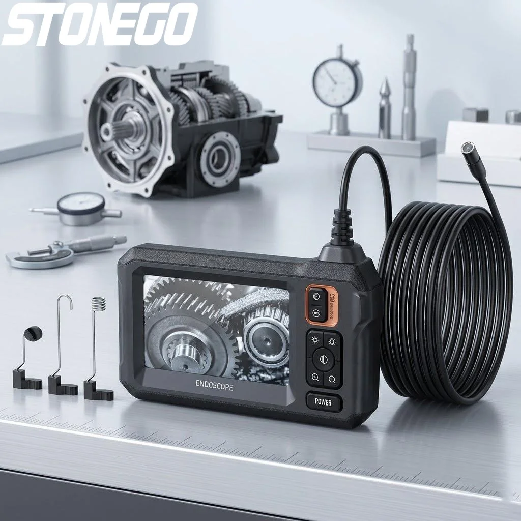 1080P WiFi Endoscope 4.3 Inch Display 1 5 10m Cable Dual Head 2600mAh Auto Inspection Tool