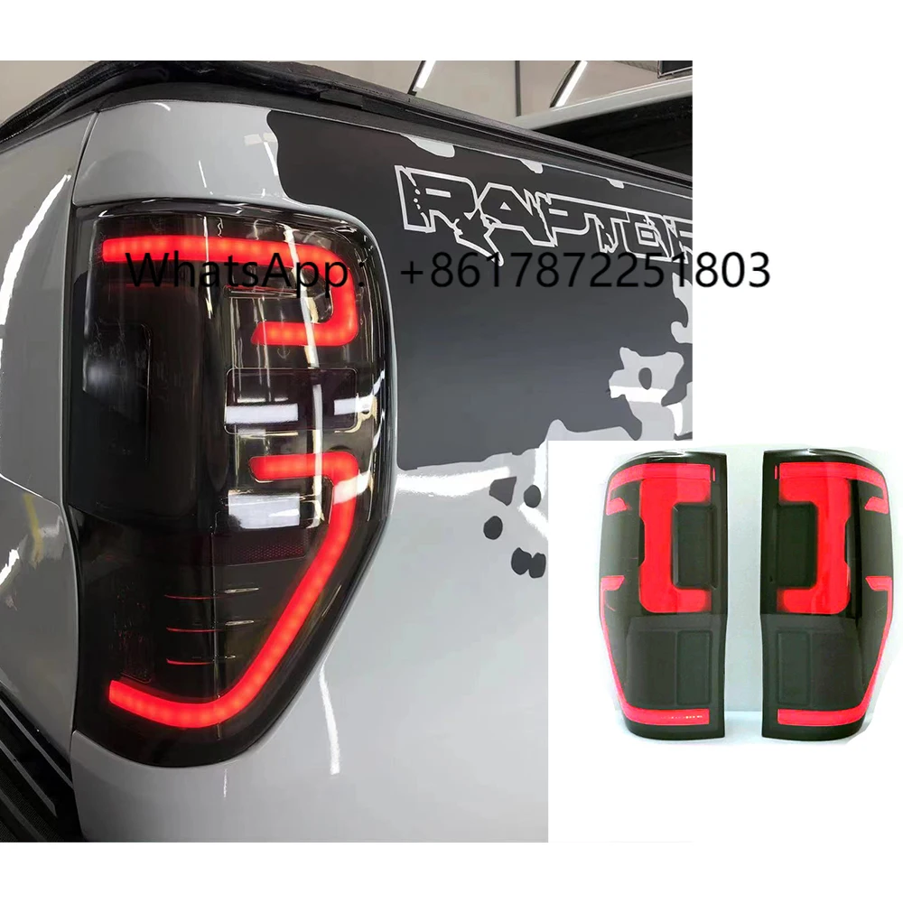 Luz trasera LED de marco negro de fábrica con efecto de arranque frío para Ranger T6 T7 T8 Raptor sistema de iluminación automática de nueva condición