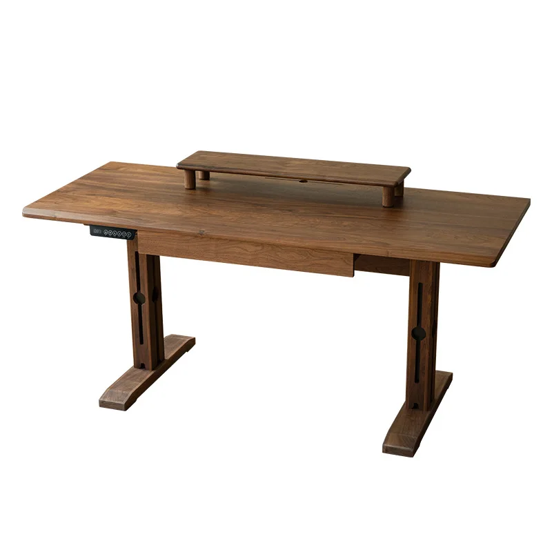 

North American, Black Walnut, Lifting Desk, Office Stand Up, with Drawers, Electric