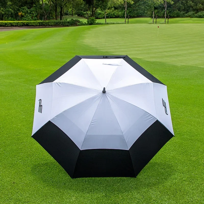 Ombrello da golf automatico LargeDoubleLayer antivento, resistente all'acqua e protezione solare UV, robusto, durevole e spazioso per 2-3 persone