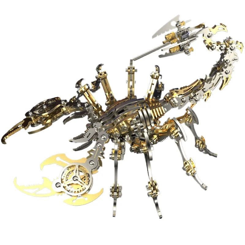 

Металлическая модель скорпиона для сборки, 3D-модель, высокоточная механическая сборка из нержавеющей стали, креативная игрушка-украшение