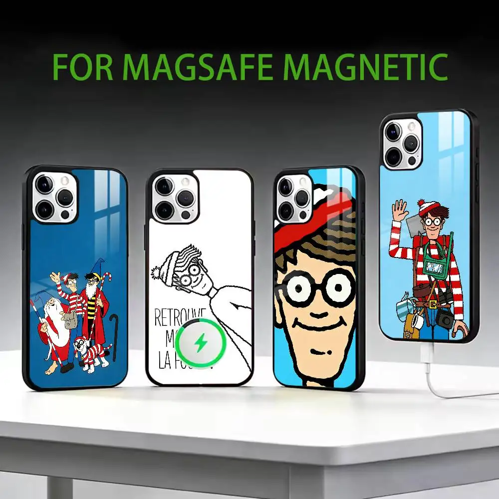 

g-Game w-Wheres WallyS Waldo Phone Case For iPhone17,16,15,14,13,12,11 Plus,Pro Max Magnetic For Magsafe Wireless Charging