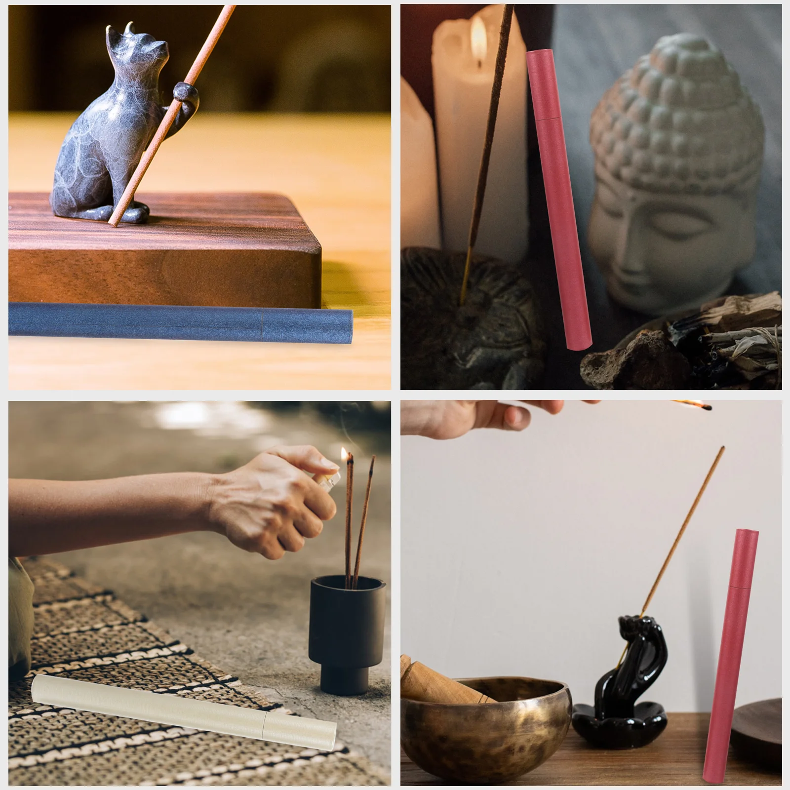 

6 Pcs Storage Incense Stick Tube Tubes Lightweight Paper Holders Home Decor Practical Stick Case Portable Aromatic Boxes