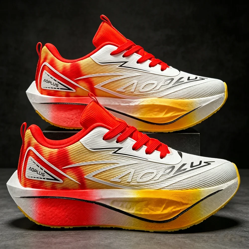 

Кроссовки для бега мужские и женские, спортивные, с карбоновой пластиной, для марафона, дышащие, легкие, удобные, нескользящие, атлетические