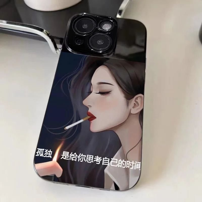 

DMAWMJ чехол для телефона с красивой девушкой для iphone 16 pro max 15 plus 14 13 11, защита камеры, противоударный силиконовый чехол для iphone 12 p