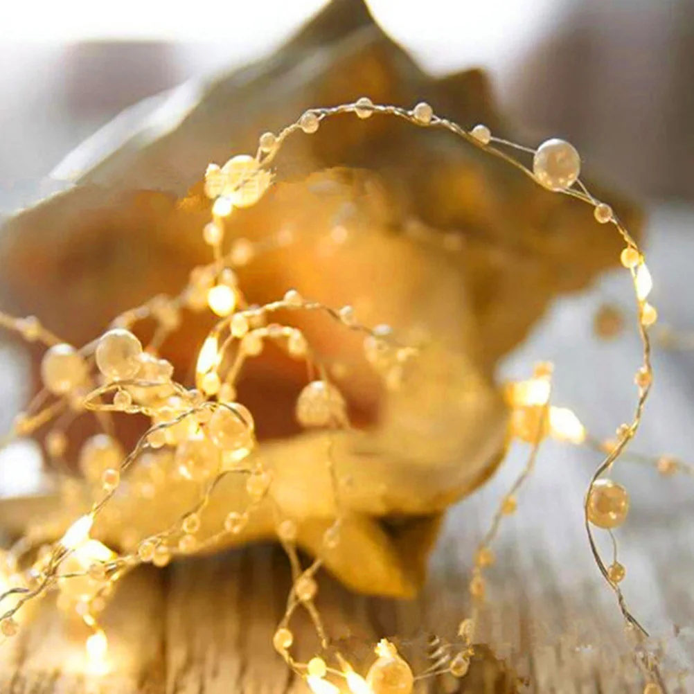 

20 LED Pearl String Lights Warm White Waterproof for Bedroom Patio Garden Outdoor Indoor Party Wedding Decoration Festival