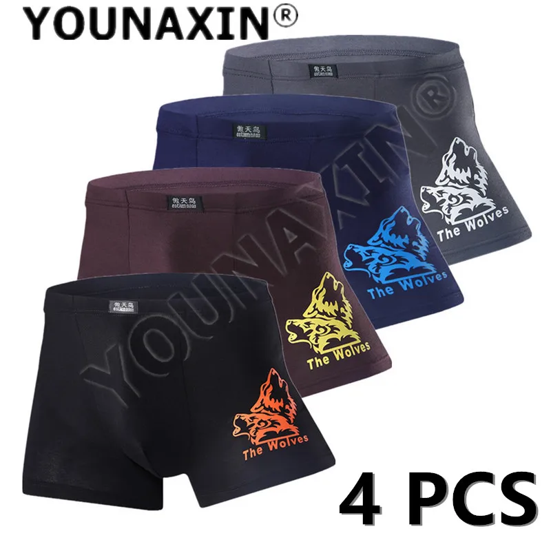 

4 Pack Big Size Men Boxer Briefs Underpants Knickers Modal Homme Underwear Boy Panties Undies Bottoming Shorts L XL 2XL 3XL