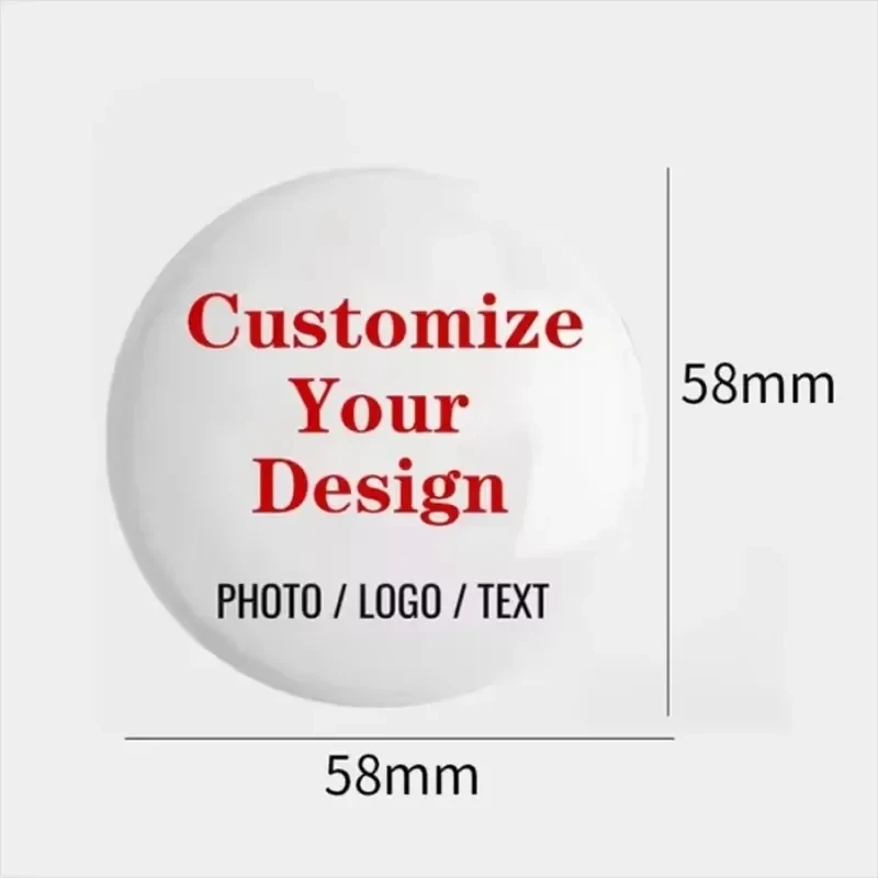 

58mm Customized Personalized rotundity Makeup Mirror Portable Pocket mini Mirror Custom Logo Souvenir Wedding Bridesmaid Gift