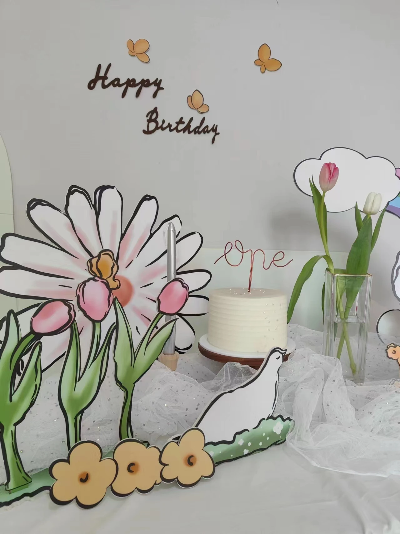 ديكور طاولة حفل عيد ميلاد طفل على الطراز الكوري، لوحة KT، دعامة صور، طاولة حلوى، ديكور لعرض الحلويات #1