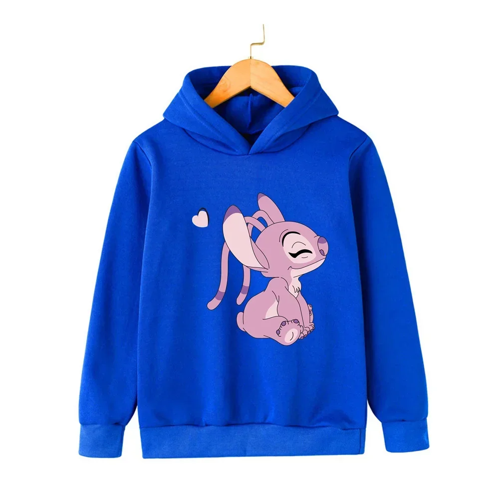 Lilo & Stitch Hoodie Kids 1-16 Year  Clothes  Suitable Baby Girl Long Sleeve Antumn Pullover Sweater