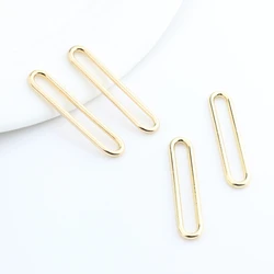 6pcs/lot Zinc Alloy Geometric Rectangle Charms Connector For DIY Fashion Earrings Jewelry Accessories