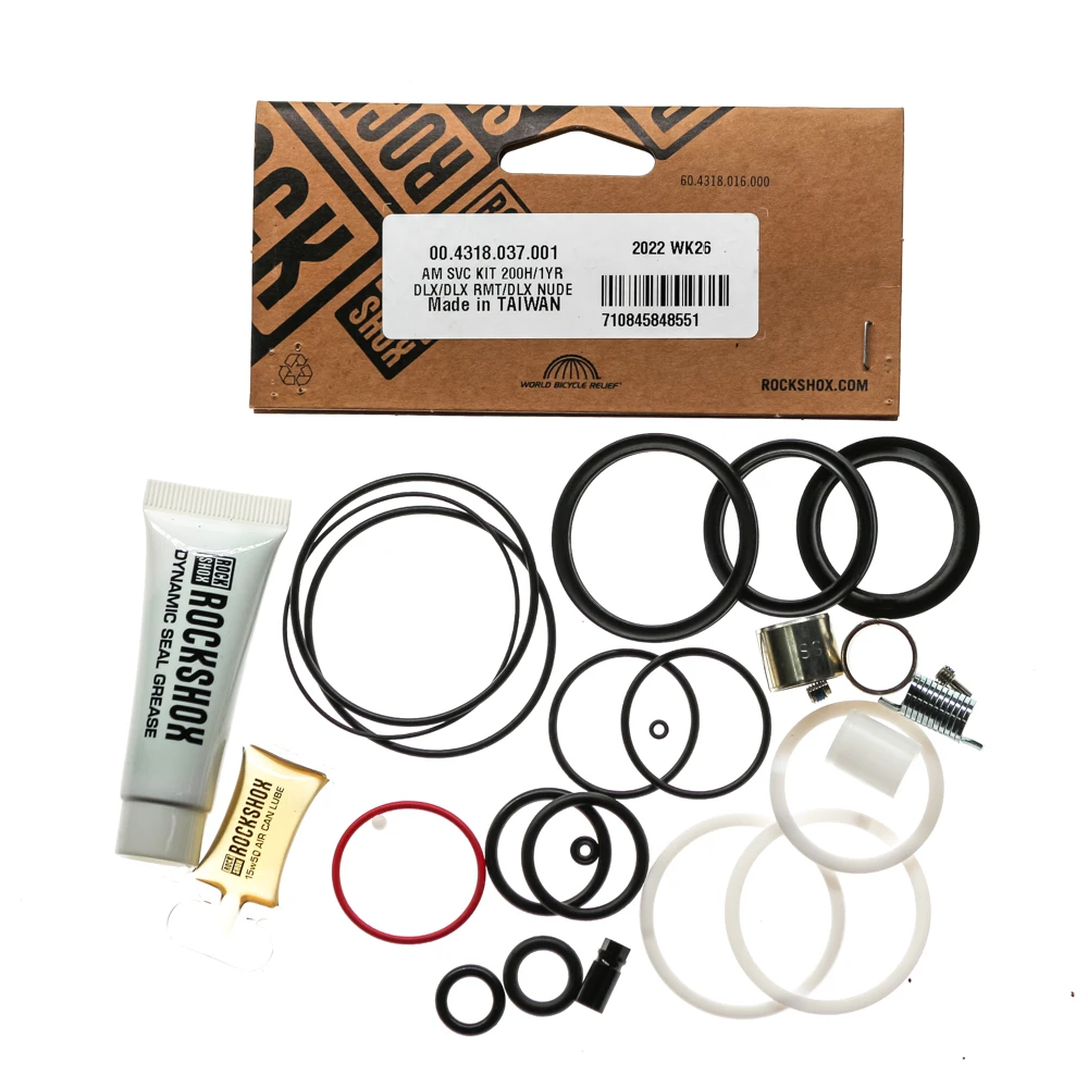 ROCKSHOX 200 HOUR/1 YEAR SERVICE KIT SVC KIT 200H/1YR DLX/DLX RMT/DLX NUDE 00.4318.037.001