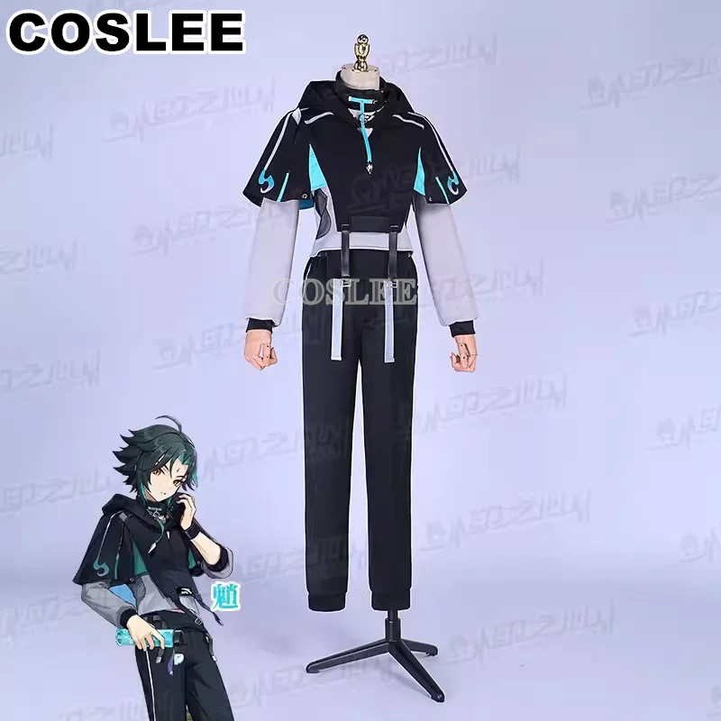 

COSLEE Genshin Impact Xiao Cosplay Costume Fashion Daily Wear Game Suit Uniforms Top Pants Halloween Carnival Party Outfit Men