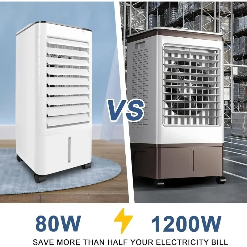 Portable Air Conditioner Floor Standing, 3-in-1 Cooling Dehumidifier Fan for Home Office with Remote