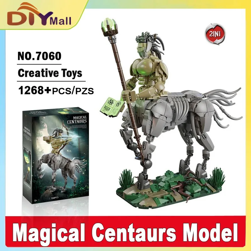 

DK7060 Набор для сборки Magic Centaur, 1268 шт., модель Mythical Creature MOC с подвижными руками, коллектор тела лошади, фэнтезийная игрушка в подарок