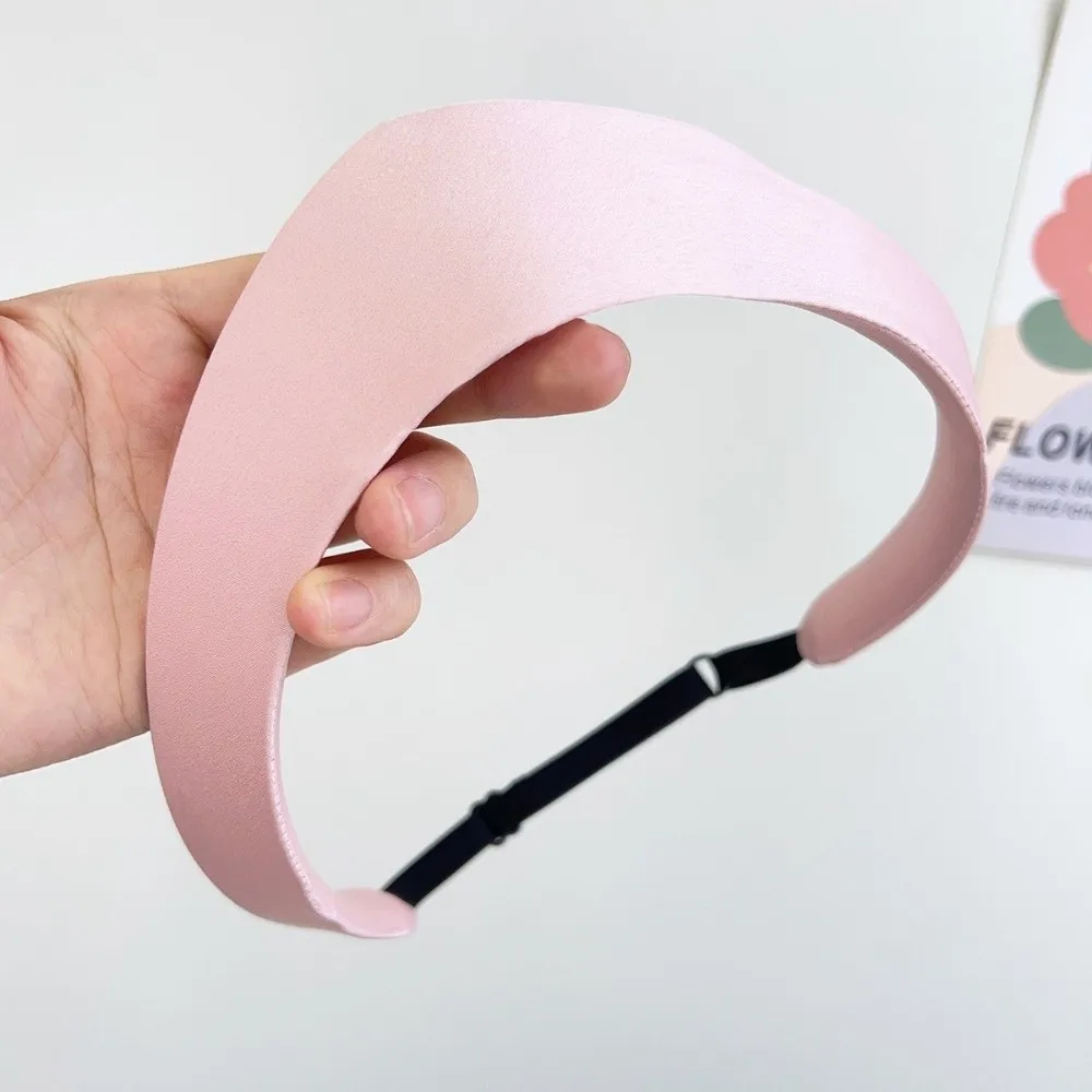 Diadema elástica con corona textil, suave, acolchado, ancho, Retro, antideslizante, aro para el pelo, estilo coreano sólido, diadema de ocio Vintage para uso diario