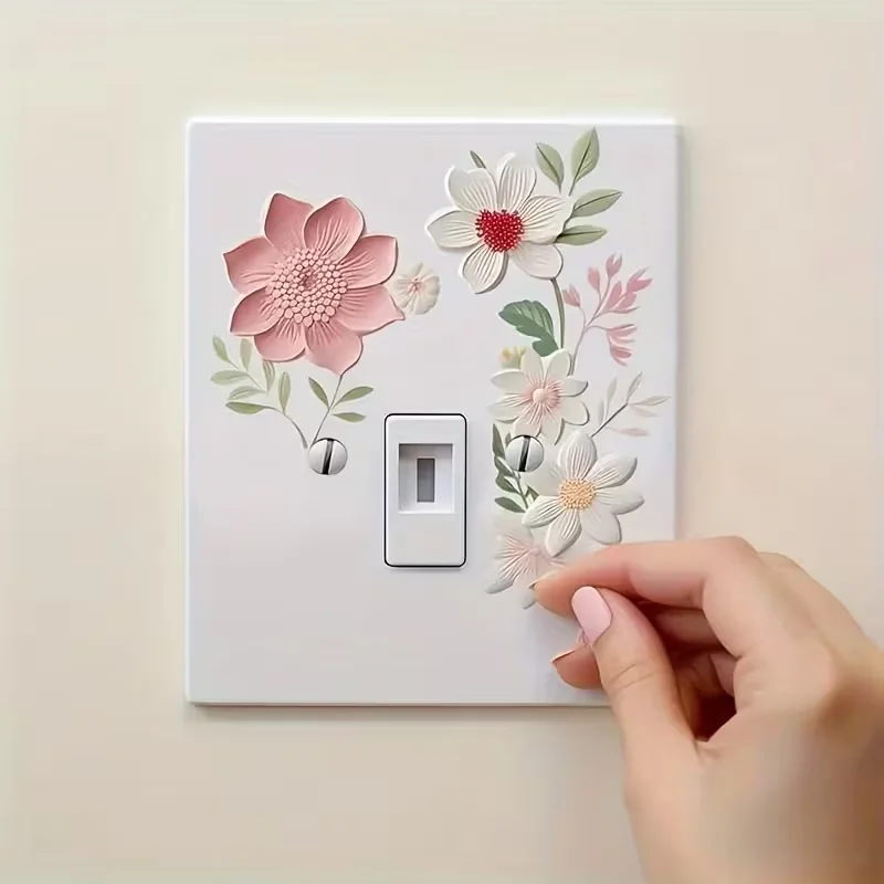 1 floral pattern suitable for Switch stickers, removable and easy to apply, suitable for living room and room decoration