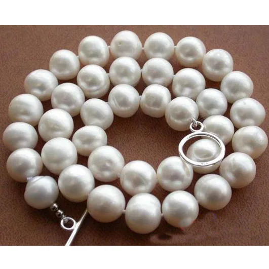 

Favorite Pearl Jewelry,17'' 12mm White Round Freshwater Pearl Necklace,Perfect Wedding Party Birthday Charming Lady Gift