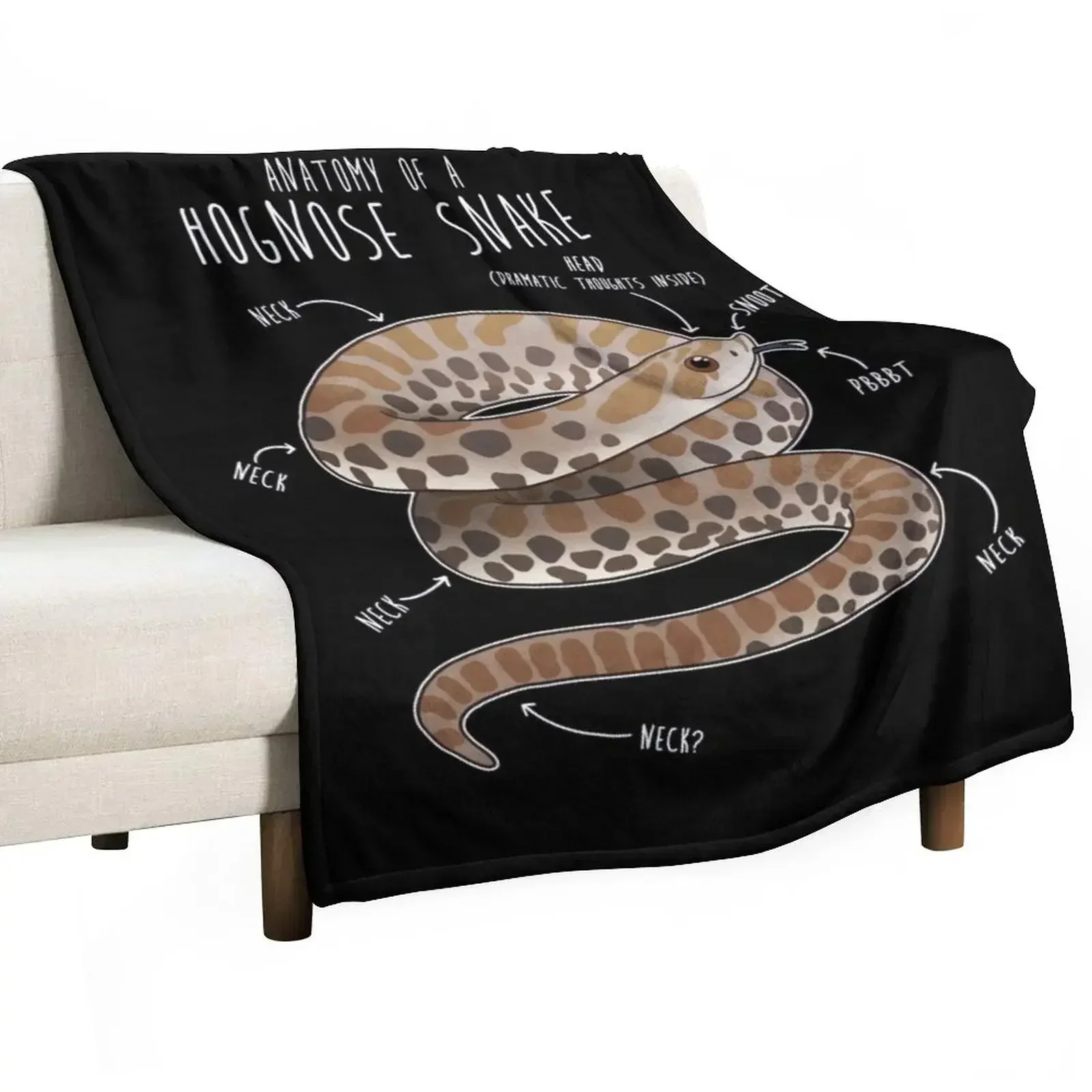 

Anatomy of a Hognose Snake Throw Blanket For Baby Quilt Plaid on the sofa Thermals For Travel Blankets