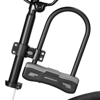 Bicycle U Lock with Mounting Bracket Bicycle U-shaped Lock with 2 Keys Bicycle U-Lock for Road Mountain Electric Bike