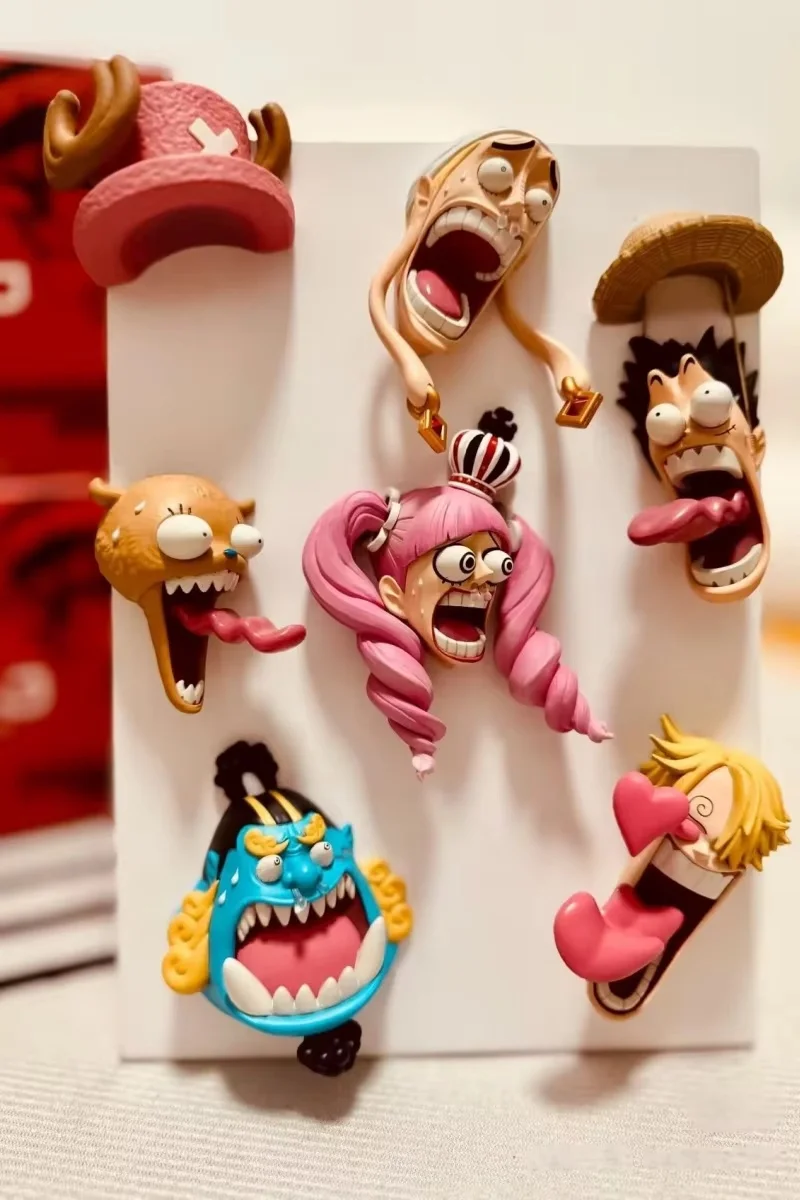 In Stock Original Rojf By Jumpshop One Piece Scare Refrigerator Sticker Blind Box Refrigerator Magnets Luffy Sanji Chopper Gifts