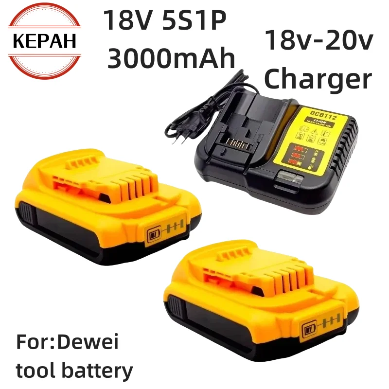 18V electric battery 3.0Ah is suitable for electric tools such as DCB205, DCD74, DCB201, DCG412, DCD740, DCB203, etc