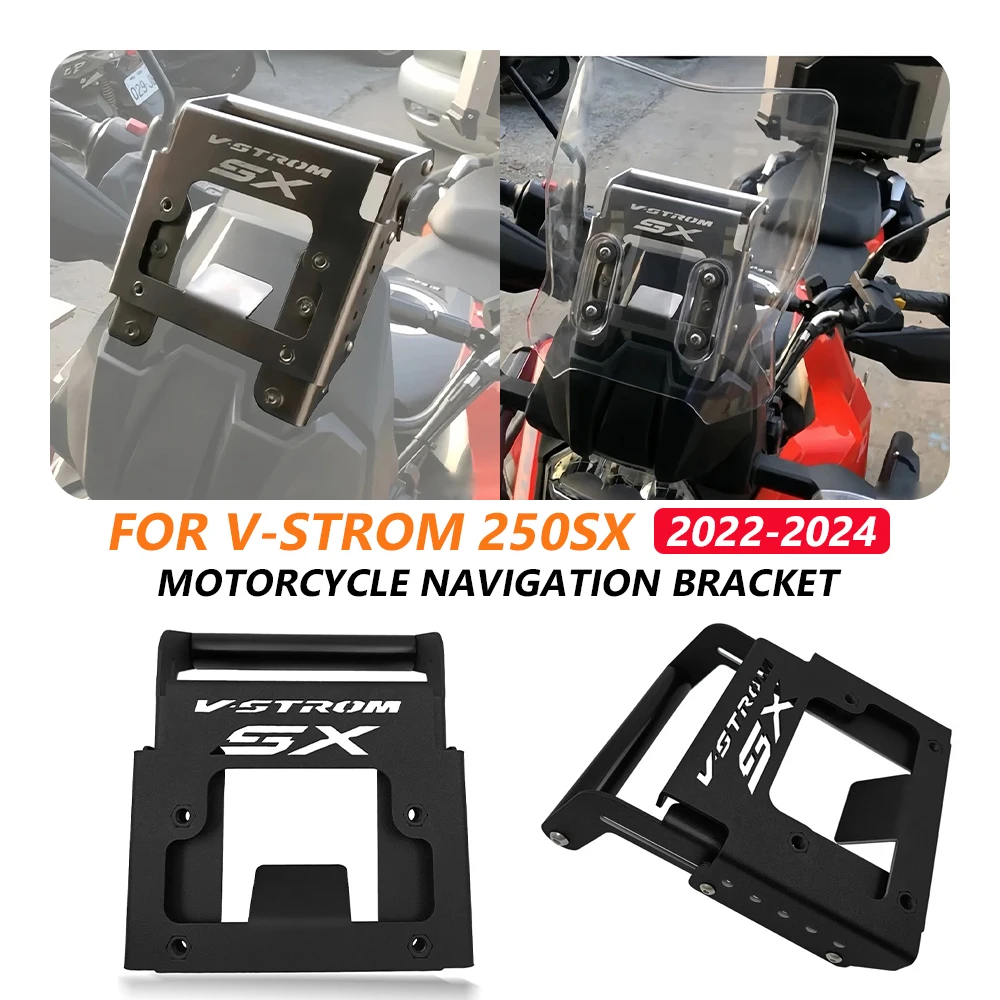 フロントガラスライザーブラケット-v-strom-250-sx-2022-2025-vstrom-250sx-2024-オートバイナビゲーション-gps-ホルダーマウントサポートフレーム