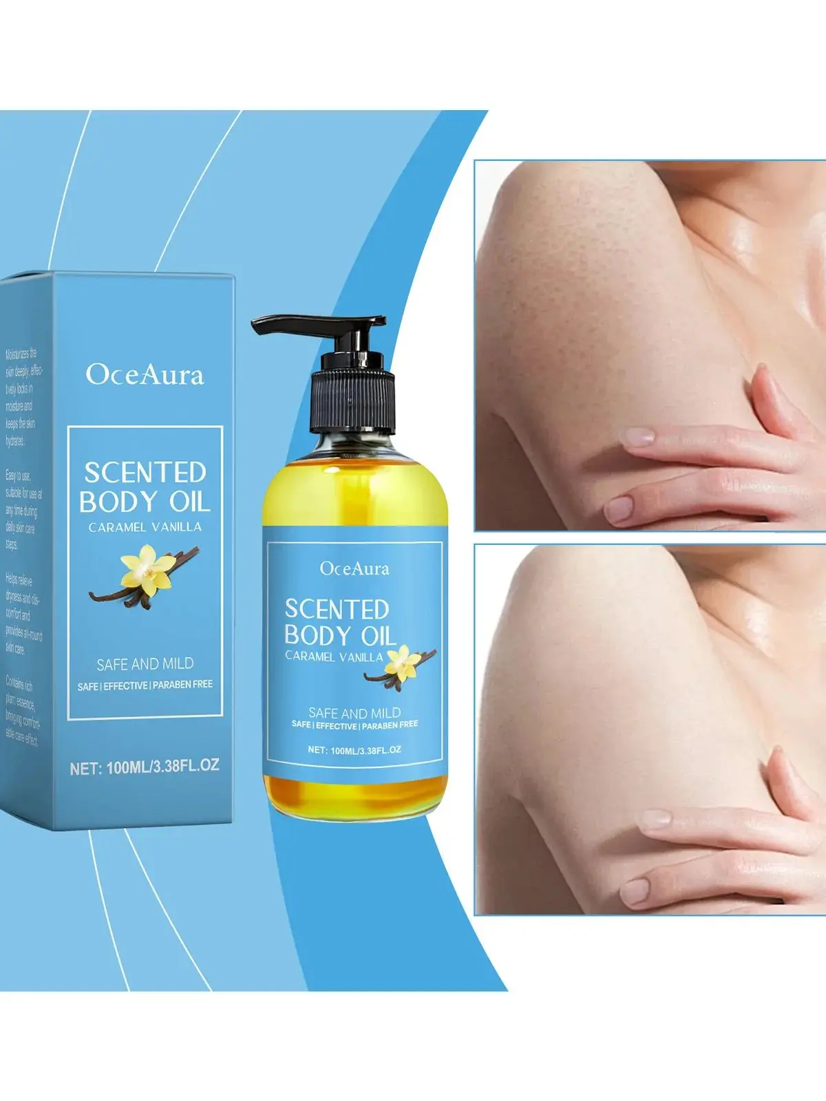 Huile de Massage corporel au caramel et vanille, améliore l'hydratation, soulage le Stress, relaxation musculaire, SPA corporel, parfum durable, huiles essentielles pour le corps