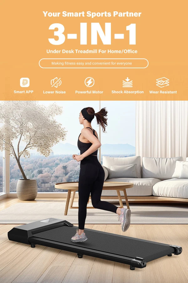 Walking Treadmill,2.5HP Motor,Anti-Slip Shock Absorption,Mini Treadmill for Home Office Remote Control Walkingpad Exercise