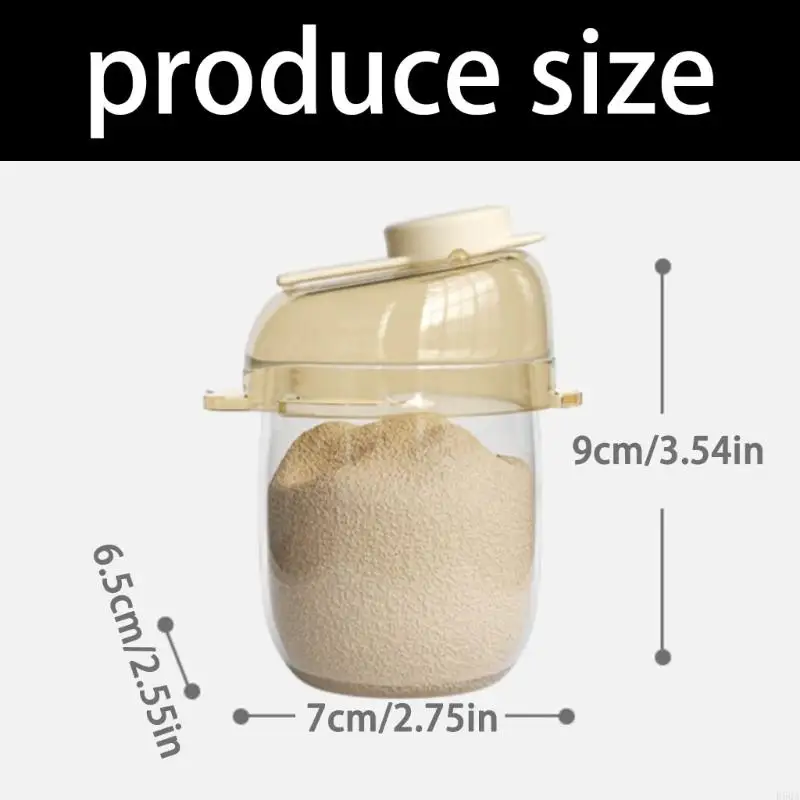 D5QA المحمولة صيغة موزع صيغة حاوية وعاء مربع للسفر في الهواء الطلق 80ML حالة تخزين مسحوق حليب الأطفال