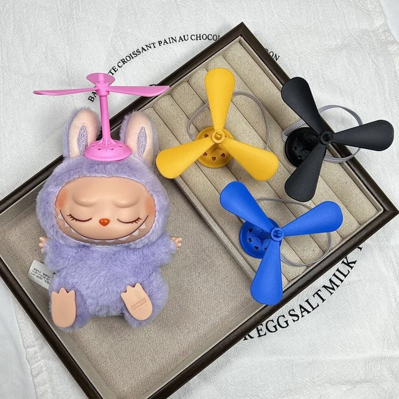 

LABUBU Replacement Accessories Cute Bamboo Dragonfly Headband Rotatable Windmill Cotton Doll Hairpin Decoration