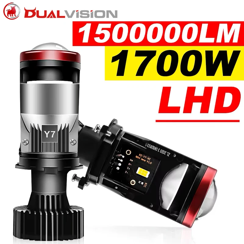 

Dualvision 1700W 1500000LM H4 Bi LED Headlights Canbus 3000K 4300K 6000K Hi/Lo Beam Mini Lens Turbo Lamp 2PCS Car Light 12V 24V