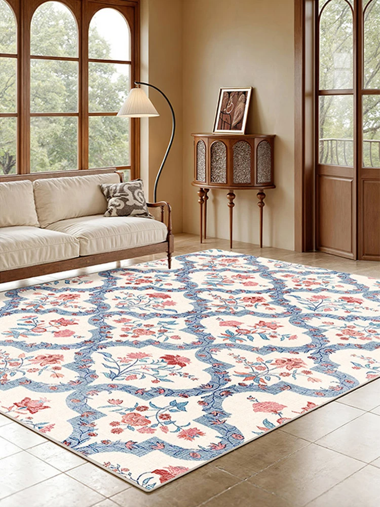 Living Room Carpet Non-slip American Style Soft Floor Mat Nordic Style Moroccan Rugs Large Size Bedroom Carpet Home Decoration