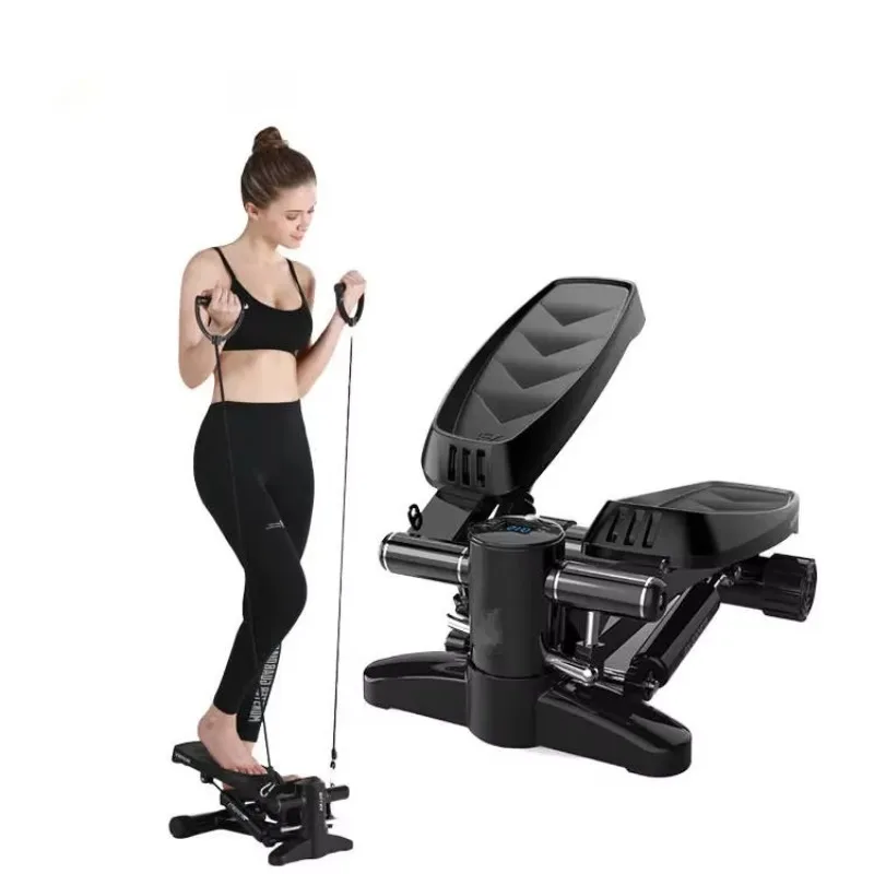 YTYINSteel Gym Exercise Step Aerobic Fitness Yoga Stair Elliptical Mini Twist Stepper Nordic Walking Machine Resistance Bands