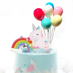 Unicorn kek topper çocuklar için bir doğum günü partisi için, gökkuşağı, arco-iris, kek süslemeleri, ofis malzemeleri 8 en çok satılan, kabarık kek doğum günü-no. 2
