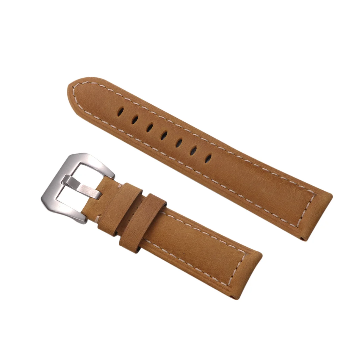 

22Mm Watch Strap Retro Style Smooth Durable Wristband For Universal Large Dial Vintage Replacement Band Light
