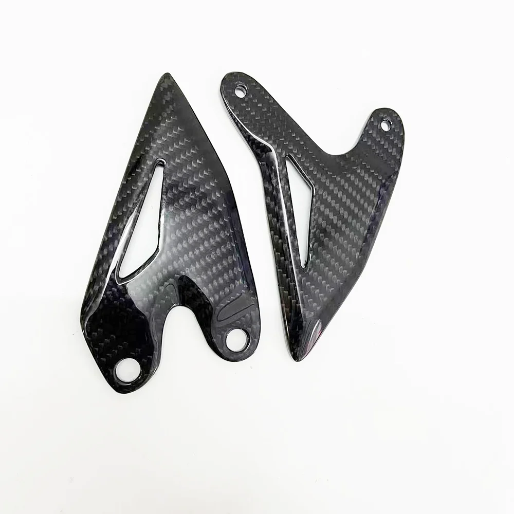 Nuovo Per Kawasaki Ninja 500 2024- Pedali Del Motociclo In Fibra di Carbonio Set Ruota Posteriore Accessori Tallone Protezioni