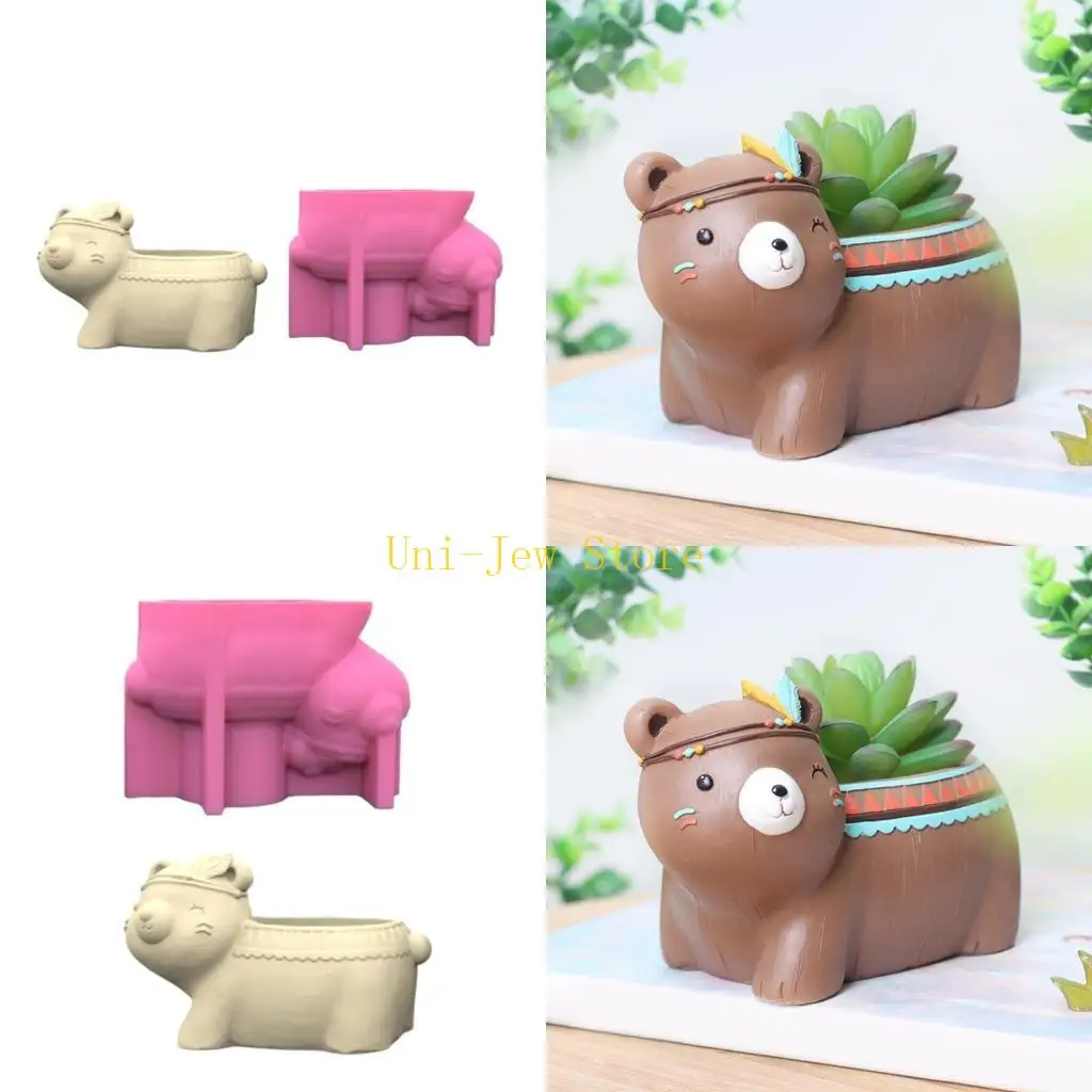 

40 ГБ силиконовые формы DIY цемент сочные плантатор цветочные горшки плесень держатель для ручки-свечи