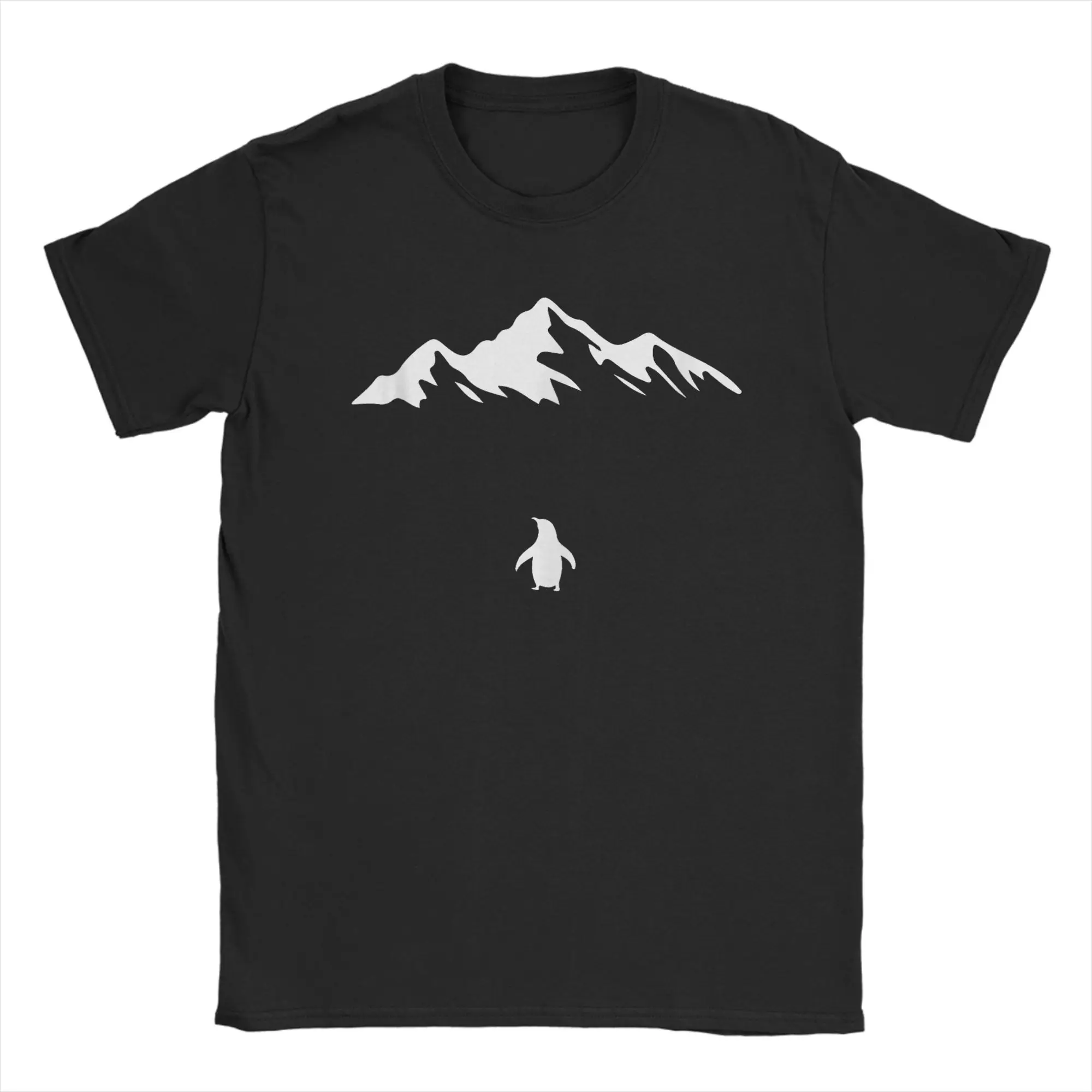 

Lone Penguin Survival But Why Funny Dark Meme T-Shirt Men Vintage Cotton Tees Crew Neck Short Sleeve T Shirt Summer Clothing