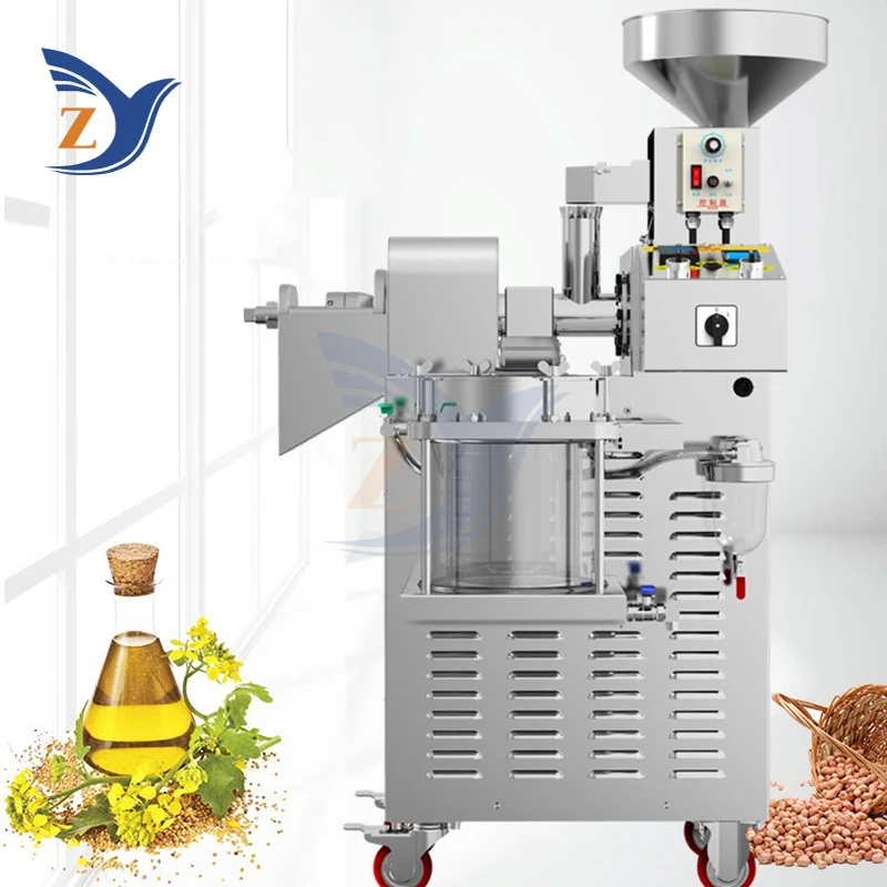 Oil Press Machine S01 Mobile Screw Automatic Small Filter Stainless Steel Vacuum All-in-one Flow Walnut Edible Fully With Fried