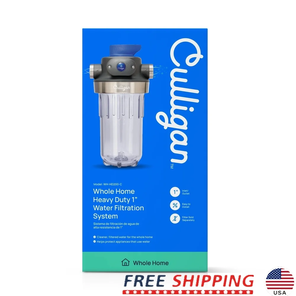 Hochleistungs-Wasserfiltrationssystem für das ganze Haus, 2,5 cm, klares Filtergehäuse, Entfernung von Sediment- und Rostskalen, einfach zu installierender Monitor